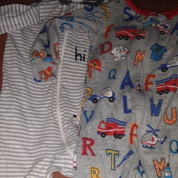 None Other - 🚗 Colorful Alphabet & Vehicle Print Kids Pajama Set | Size 0/3 | Cozy & Fun!